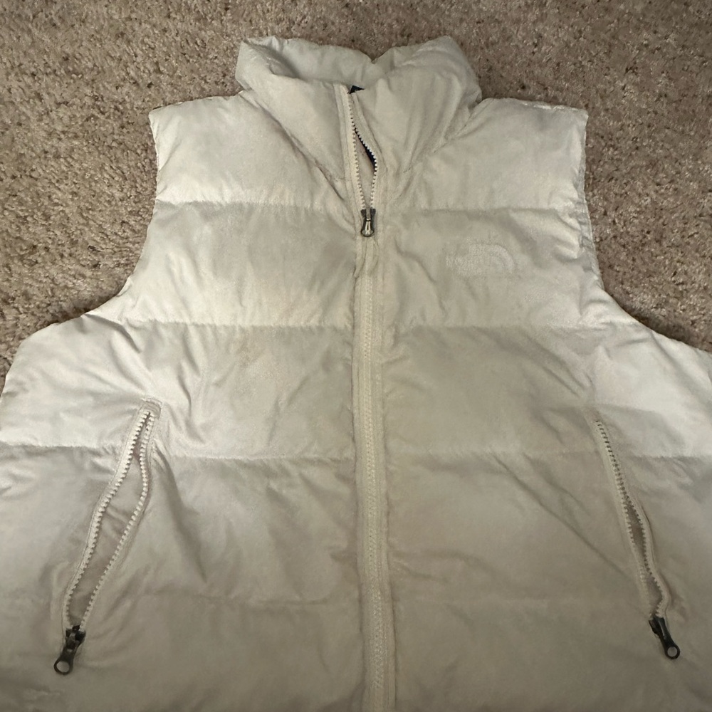 The North Face White Puffer Vest